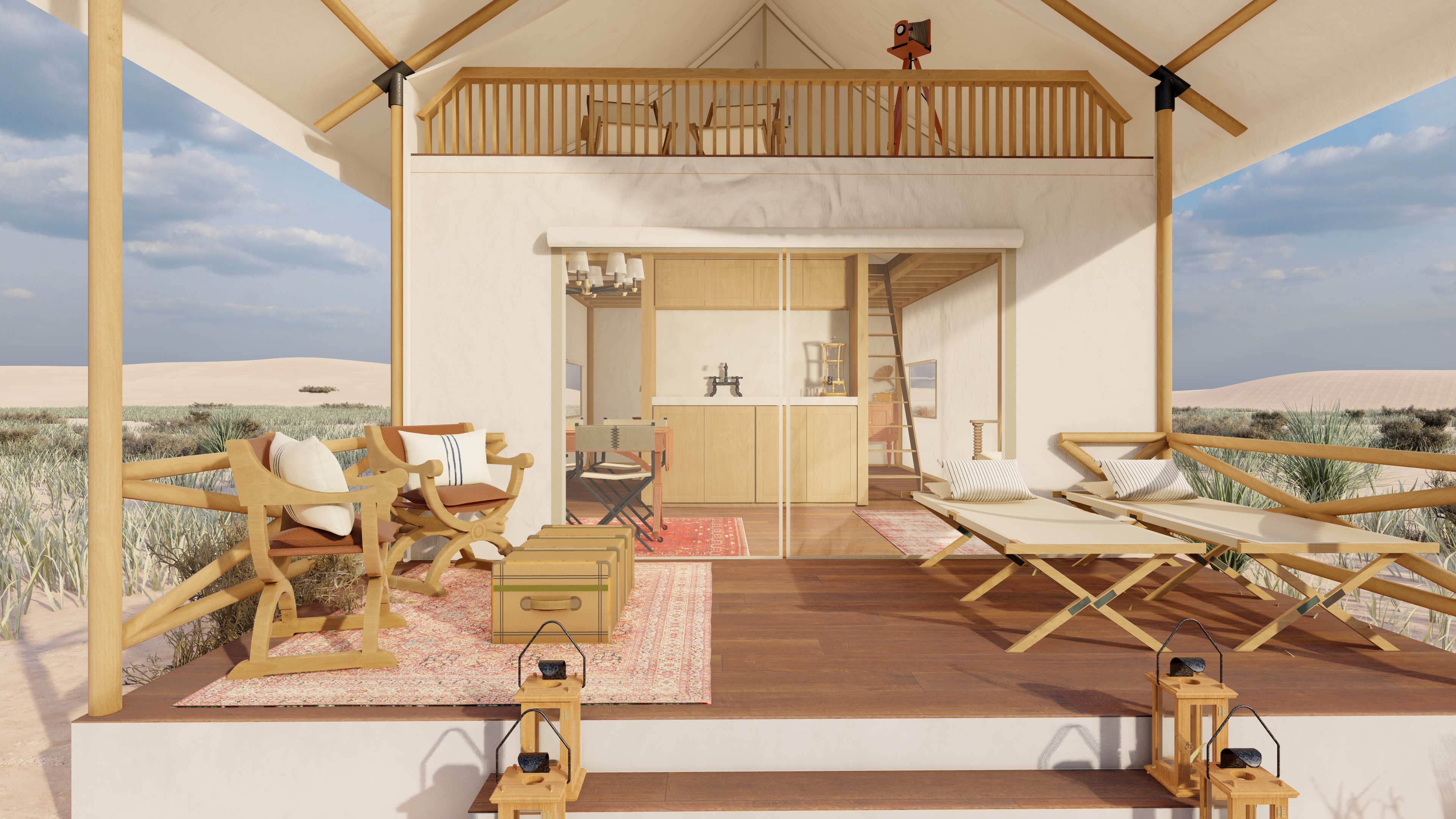 Safari Tent 设计与 3D 渲染丨美国丨EF 建筑设计工作室-8