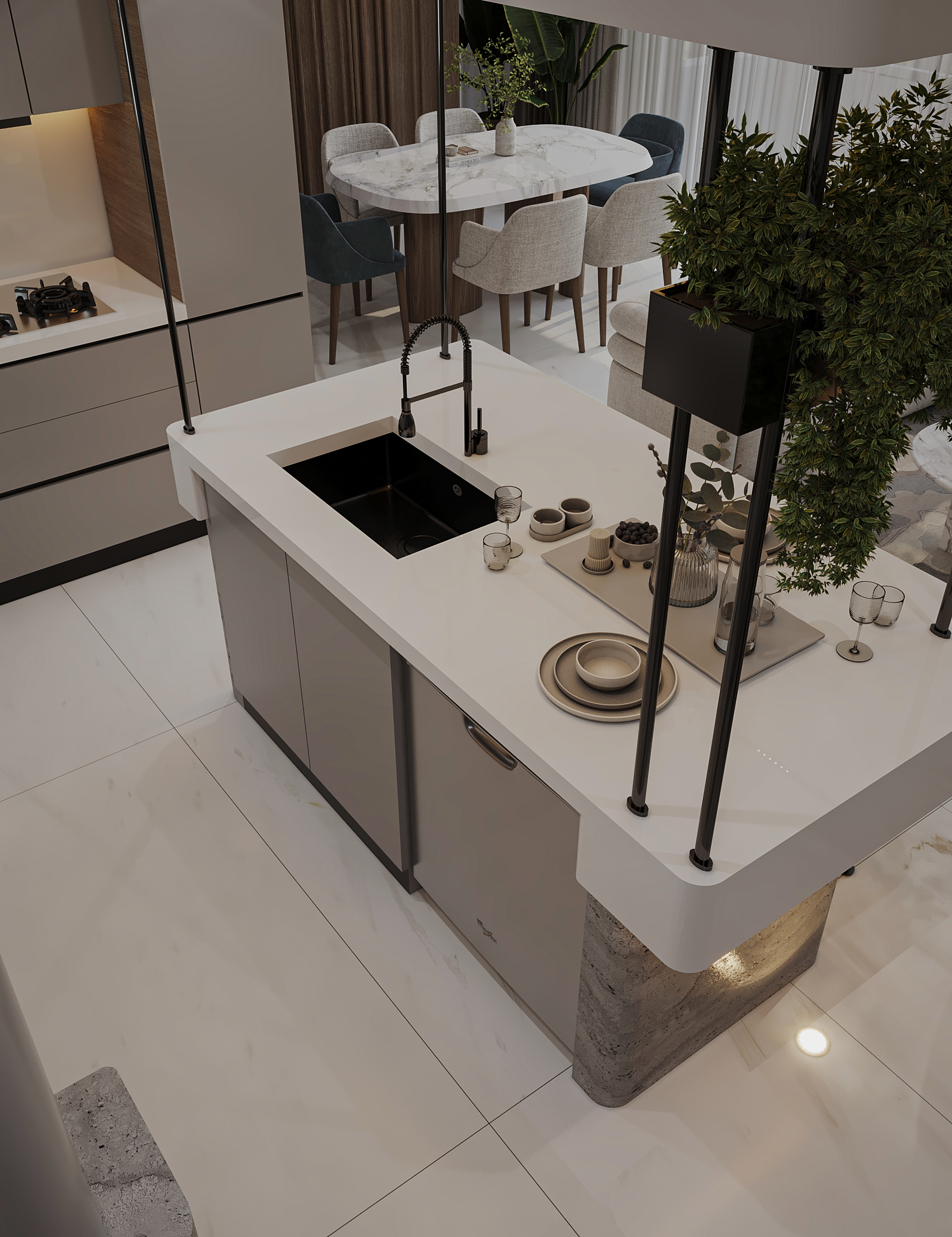 接待处与厨房设计（接待处部分）丨埃及丨Hagar Okasha-14