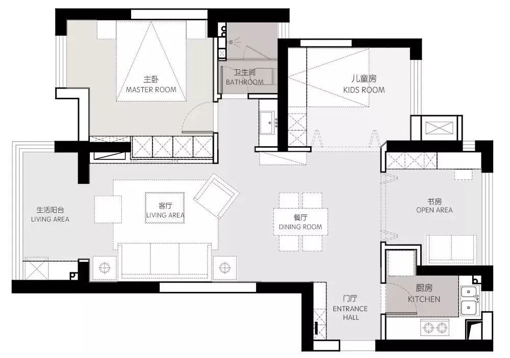 84㎡三室两厅改造，打造舒适顺眼家居空间-6