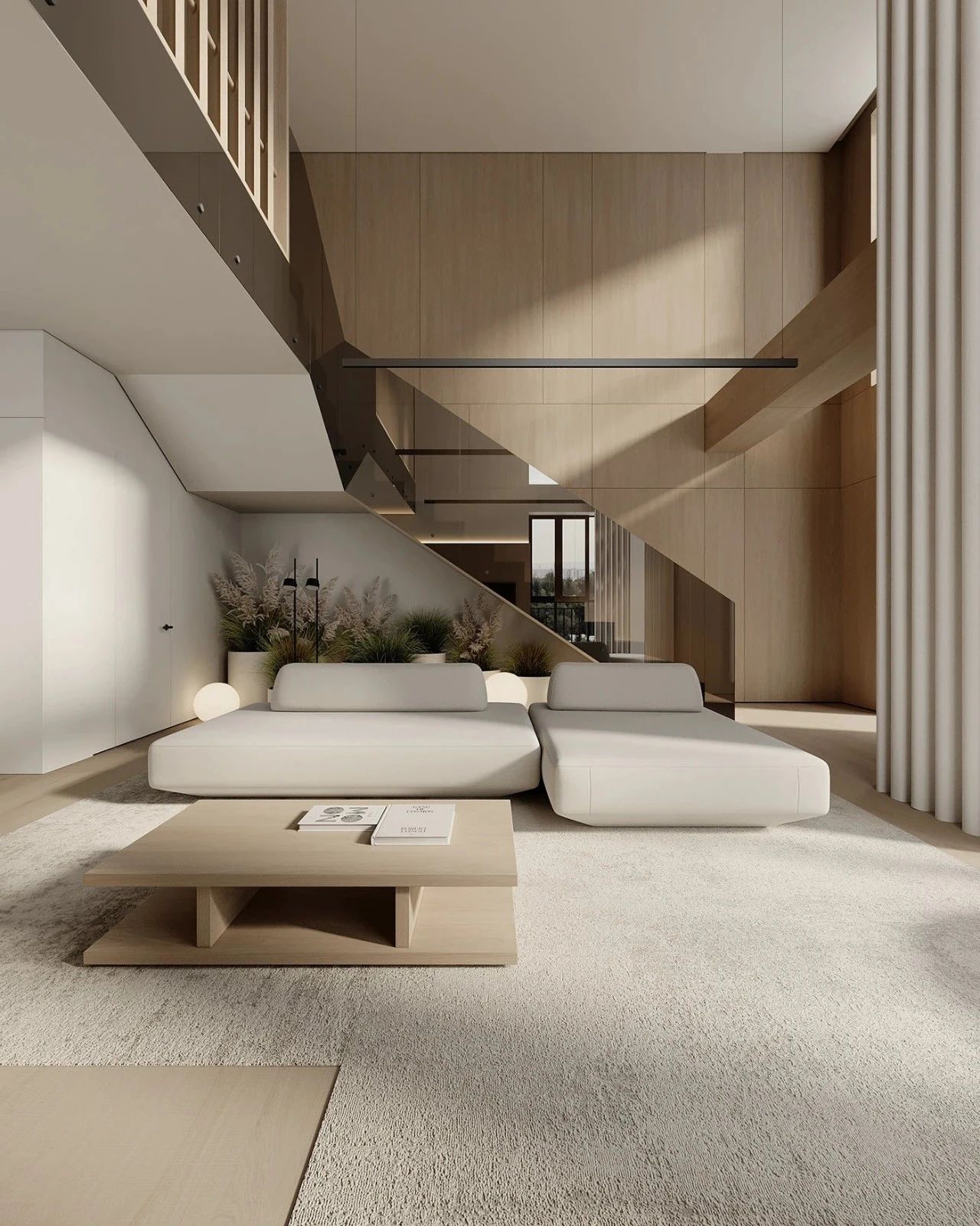 原木系奶油风极简空间loft公寓设计丨URSA STUDIO-6