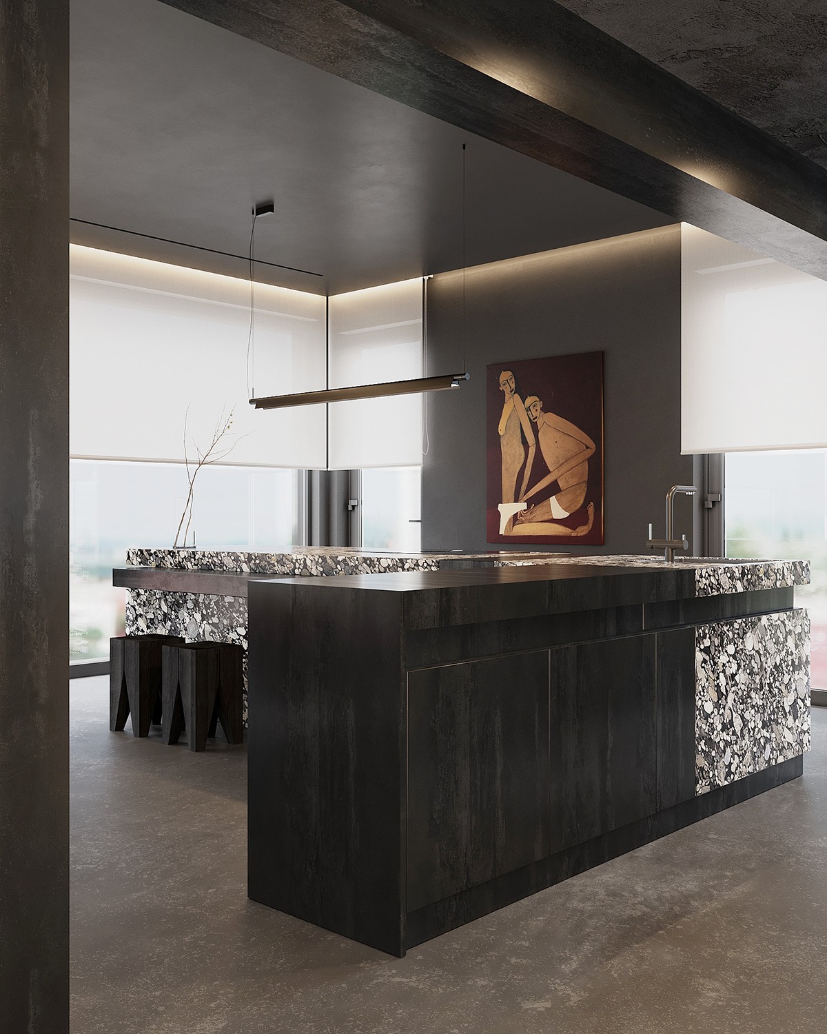 时尚高级黑，有质的空间设计！-3