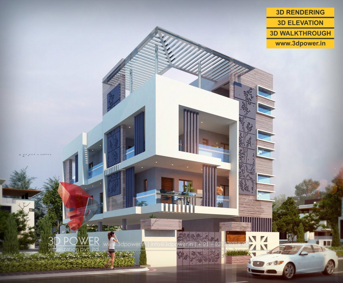 3d bungalow designs best architectural rendering services-3