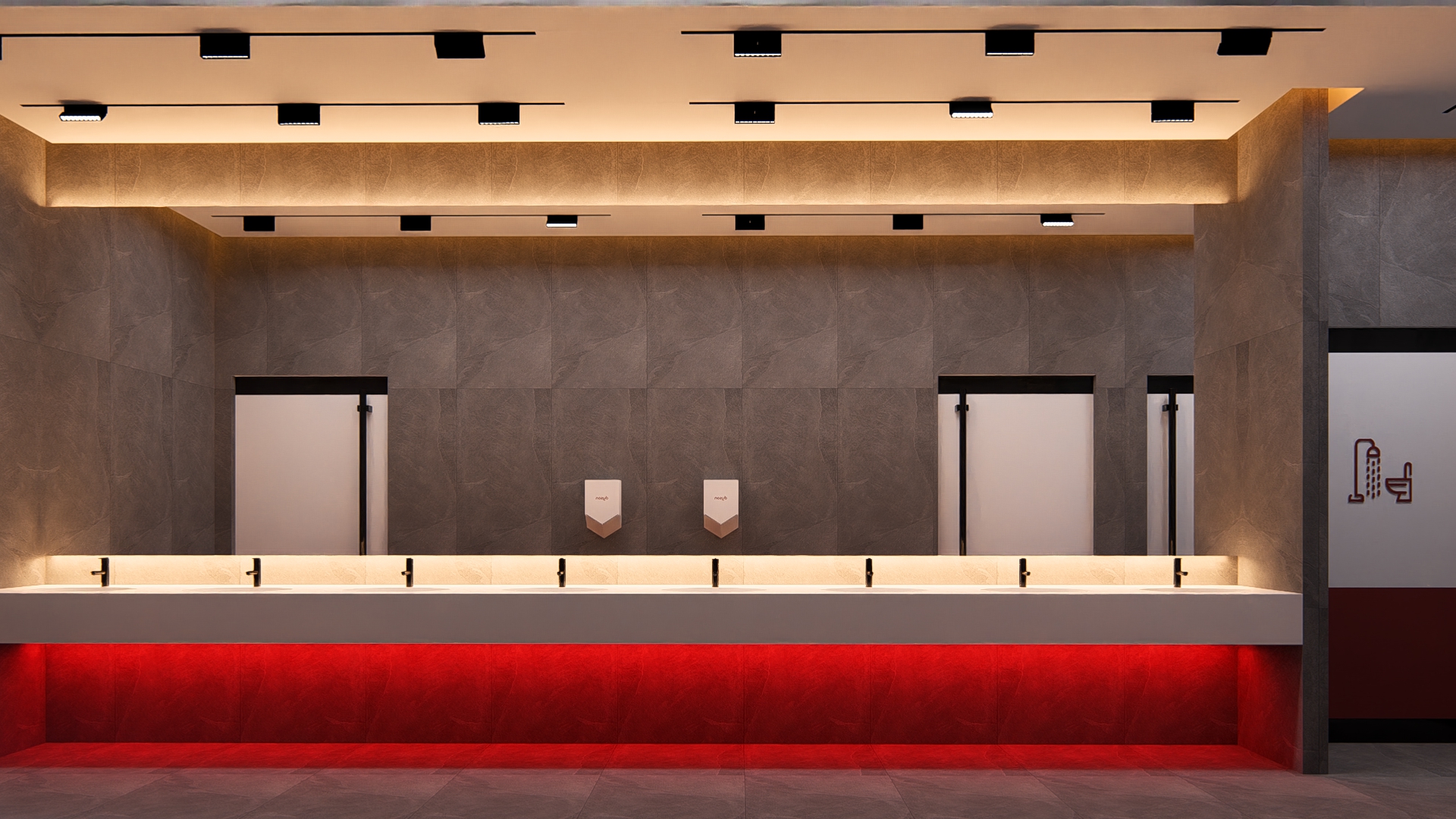 健身房更衣室及湿区室内设计-21