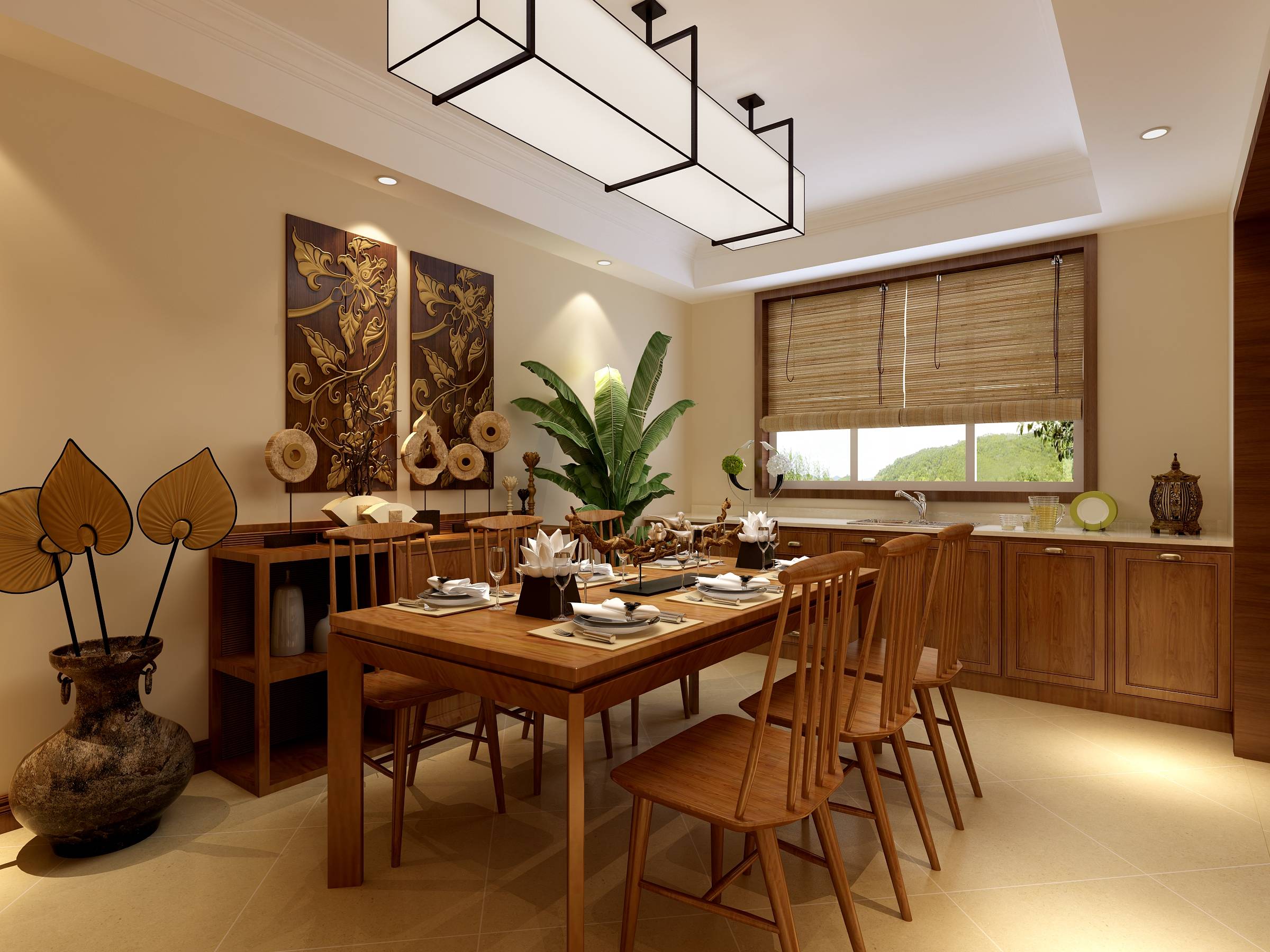 新中式 中式古典 奢华家装别墅样板房-8-26