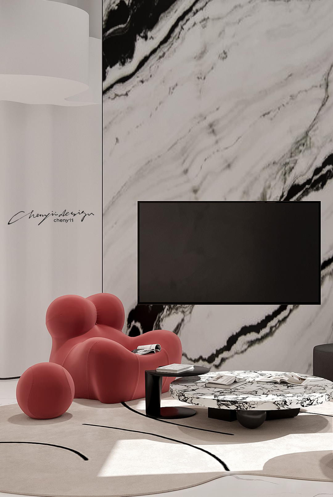 蓝调时刻 · 法式优雅与极简主义的完美融合丨中国洛阳丨忱意空间设计研究室-4