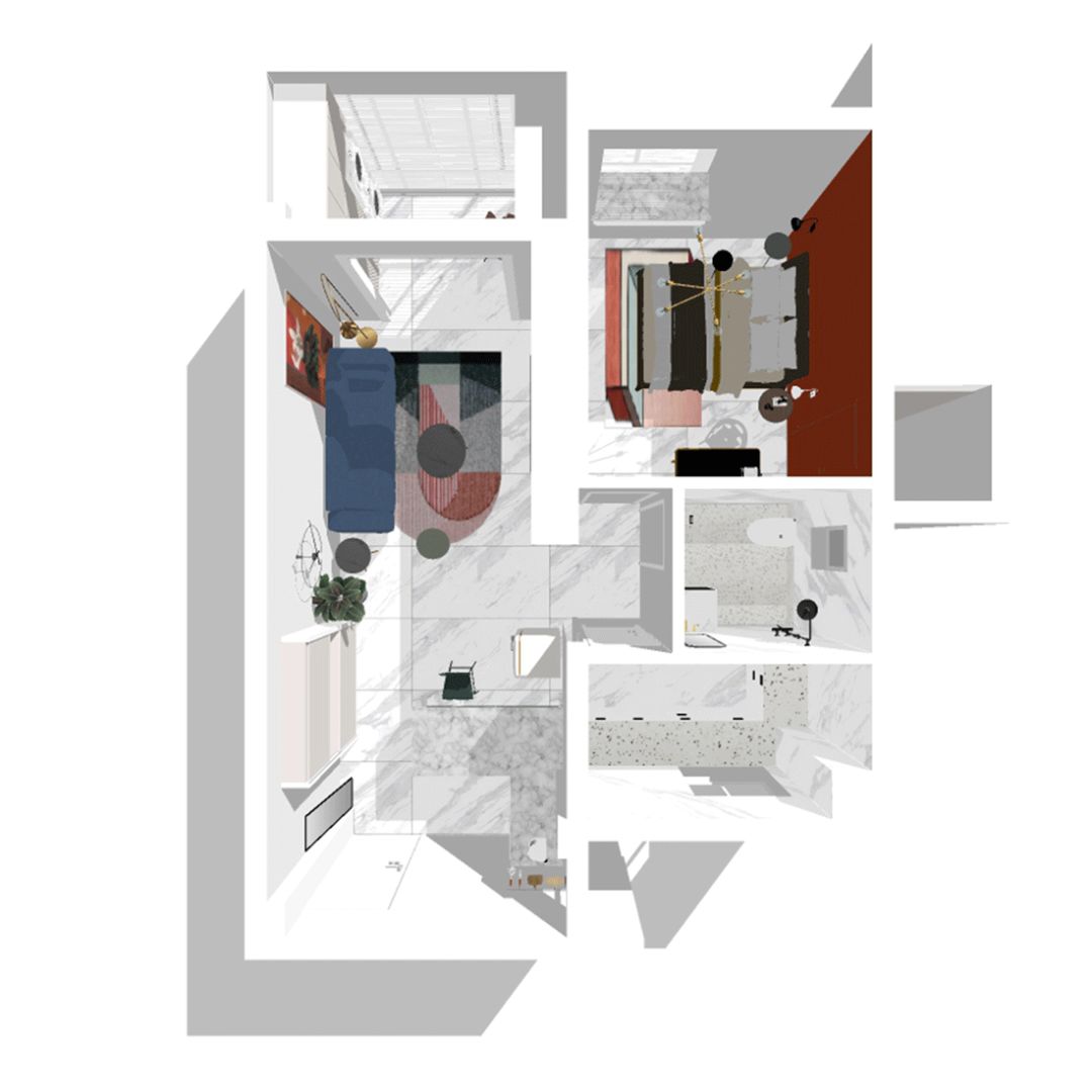 小户型大收纳，音乐游戏爱好者的时尚空间-17