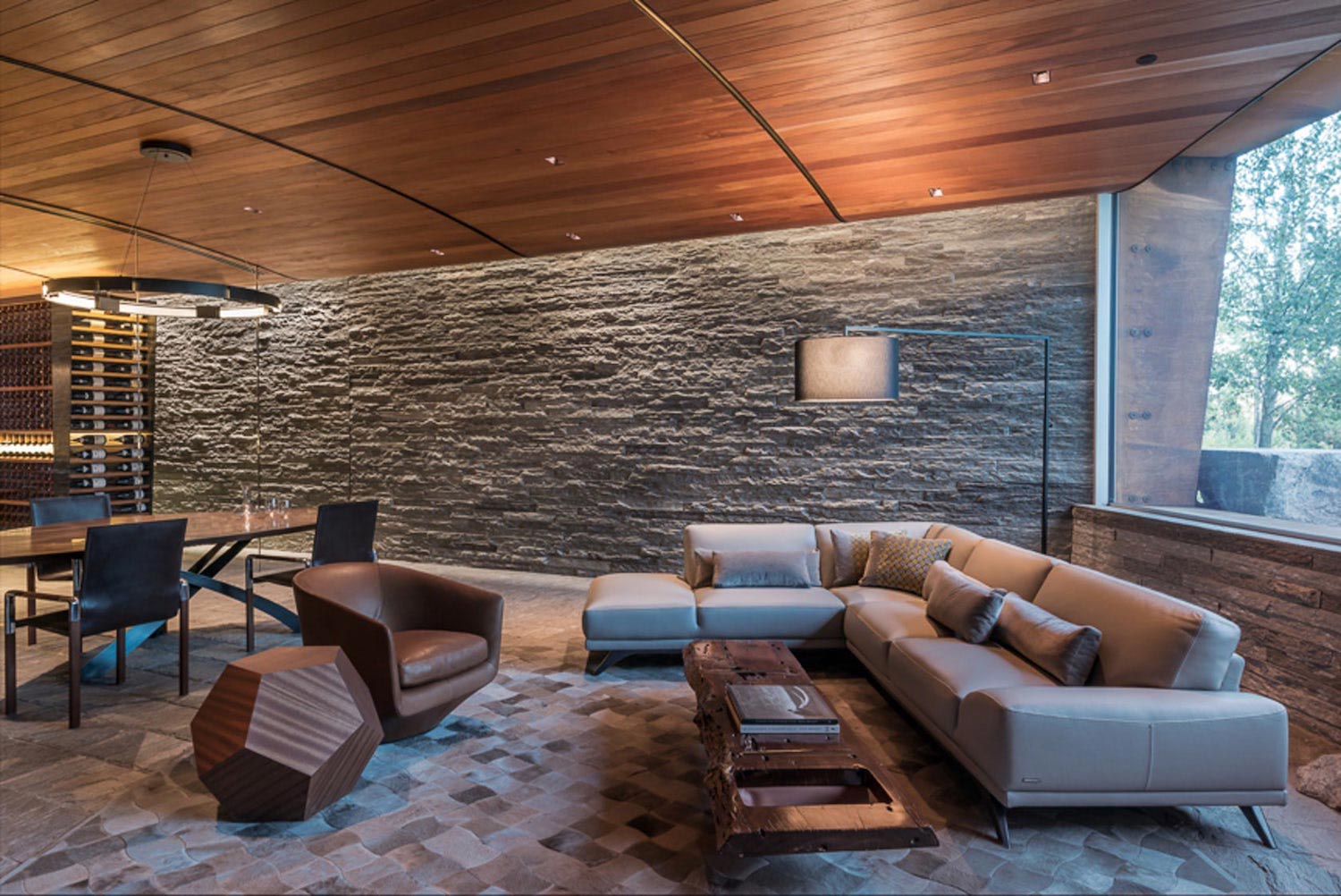 Wine cellar and a space for intimate entertaining using the traditional mountain architecture   CAANdesign  Architecture and home design blog-17