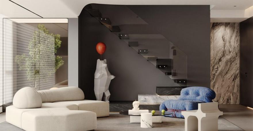 143㎡跃层现代极简案例丨佳园装饰-5