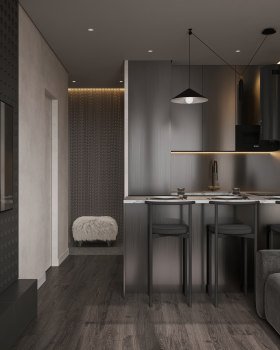 ЖК "Символ" 公寓厨房  客厅设计