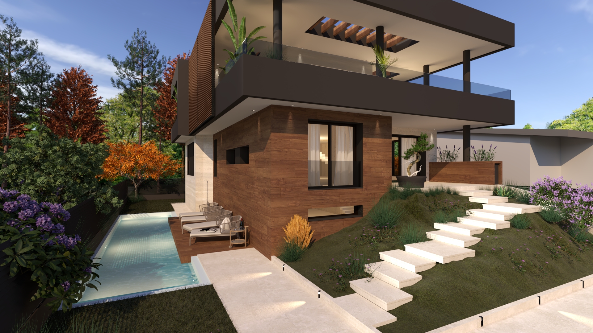 RENDERING AND RENOVATION OF A VILLA IN MILAN-2