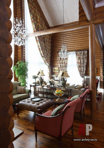 两层英式古典风格原木住宅-13