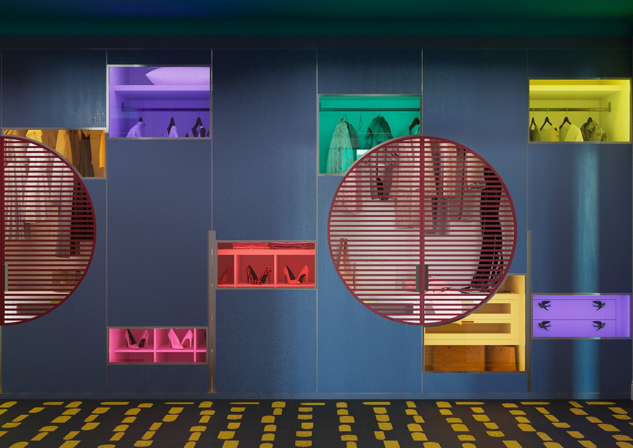 多彩混搭风公寓设计-1