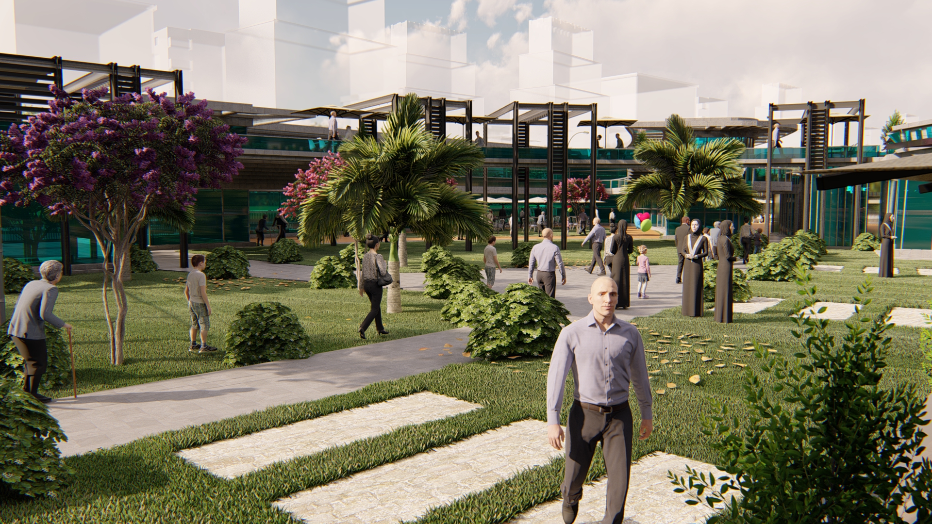 food court , shops & bank design-45