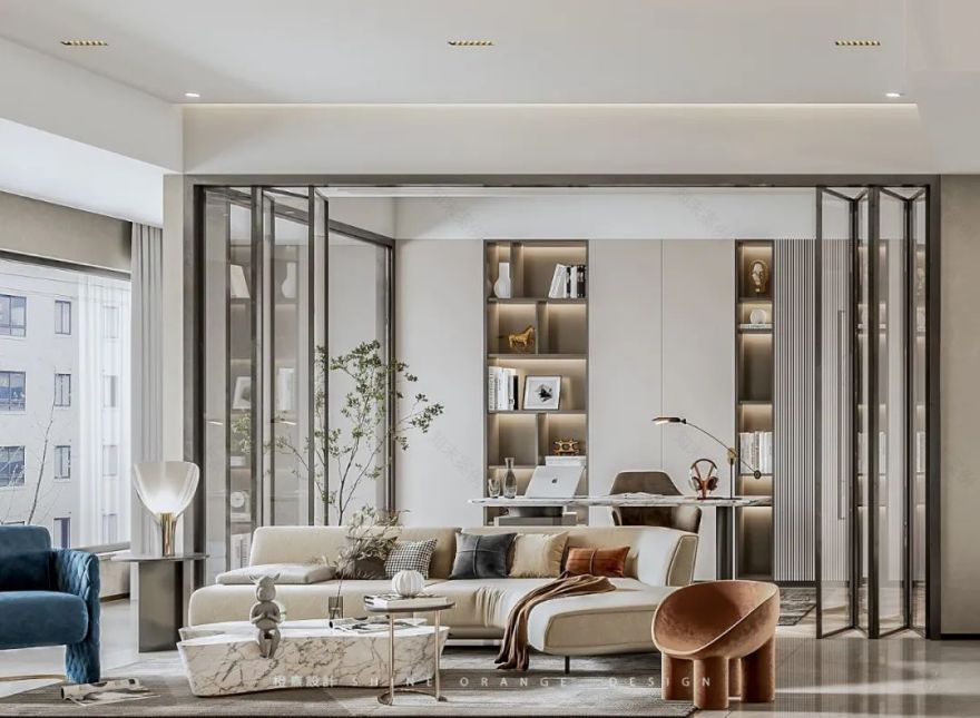 《橙熹设计》-《白云里》 | 现代北欧风格,开放空间设计,充满生活气息-33