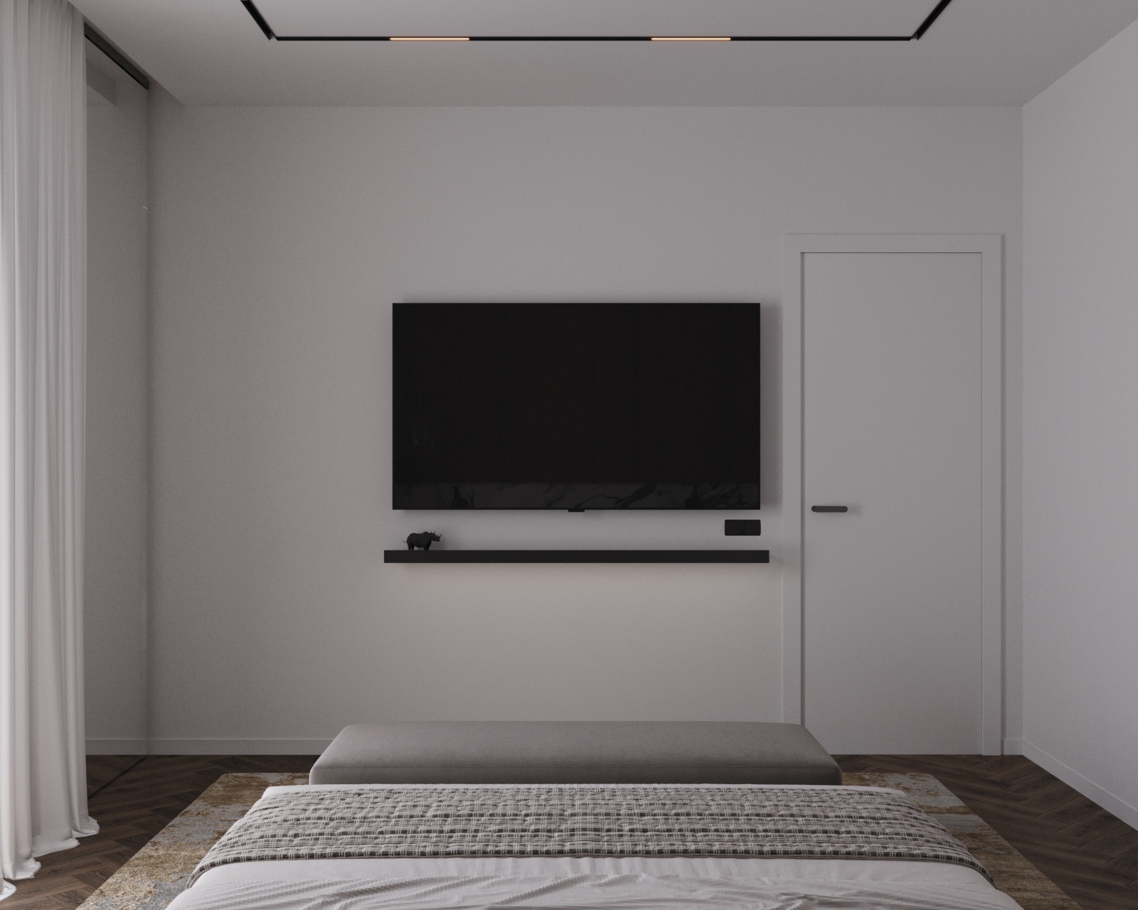 卧室与步入式衣帽间设计丨乌克兰丨Iryna Didenko-5