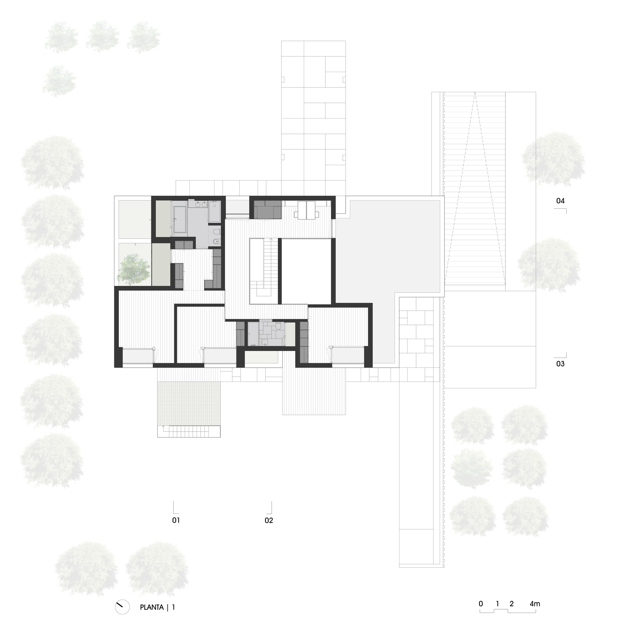 白色立方体别墅 | 打造室内外透明感-21