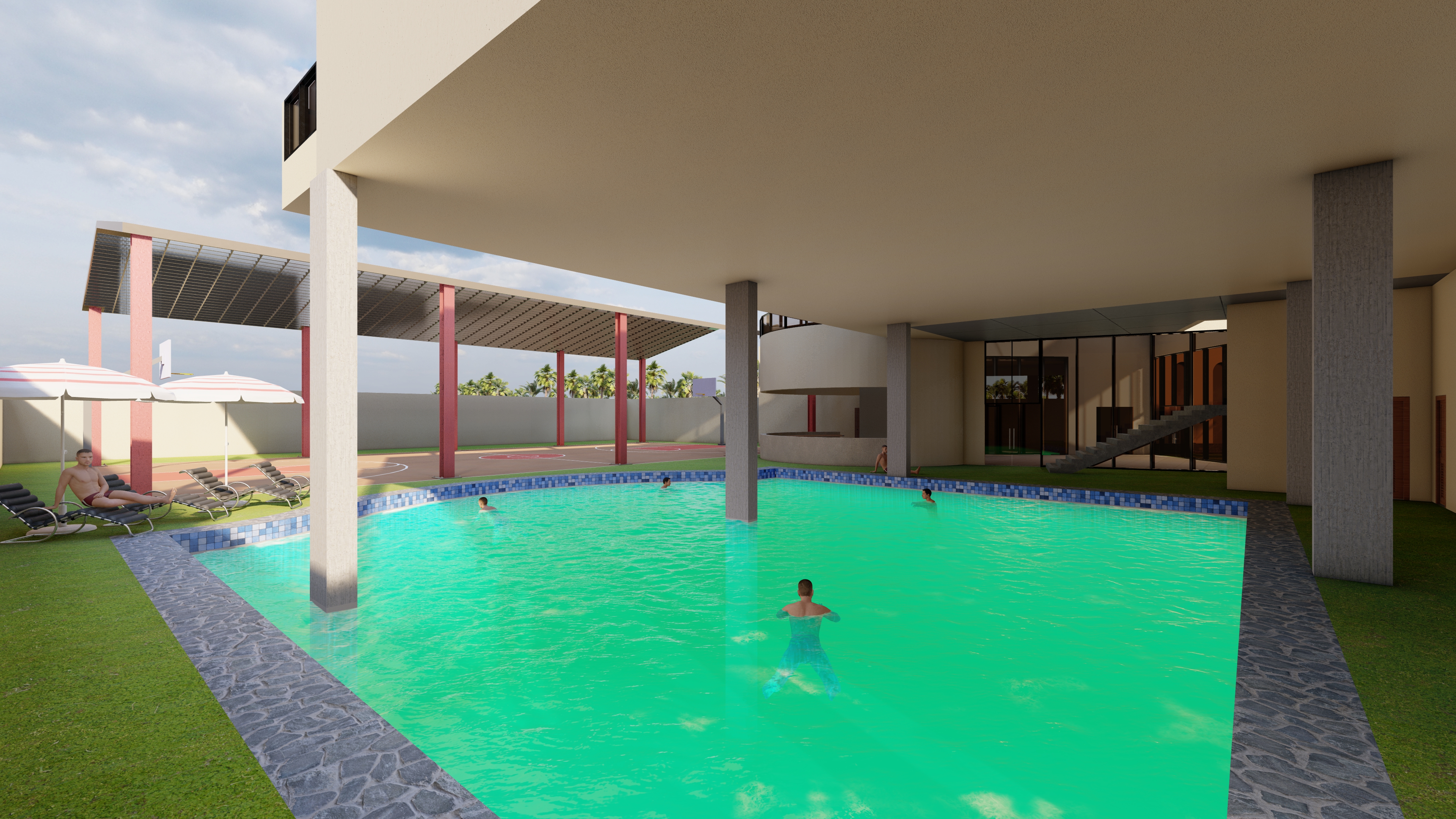 3D ARCHITECTURAL DESIGN FOR A SPORTS CLUB-14