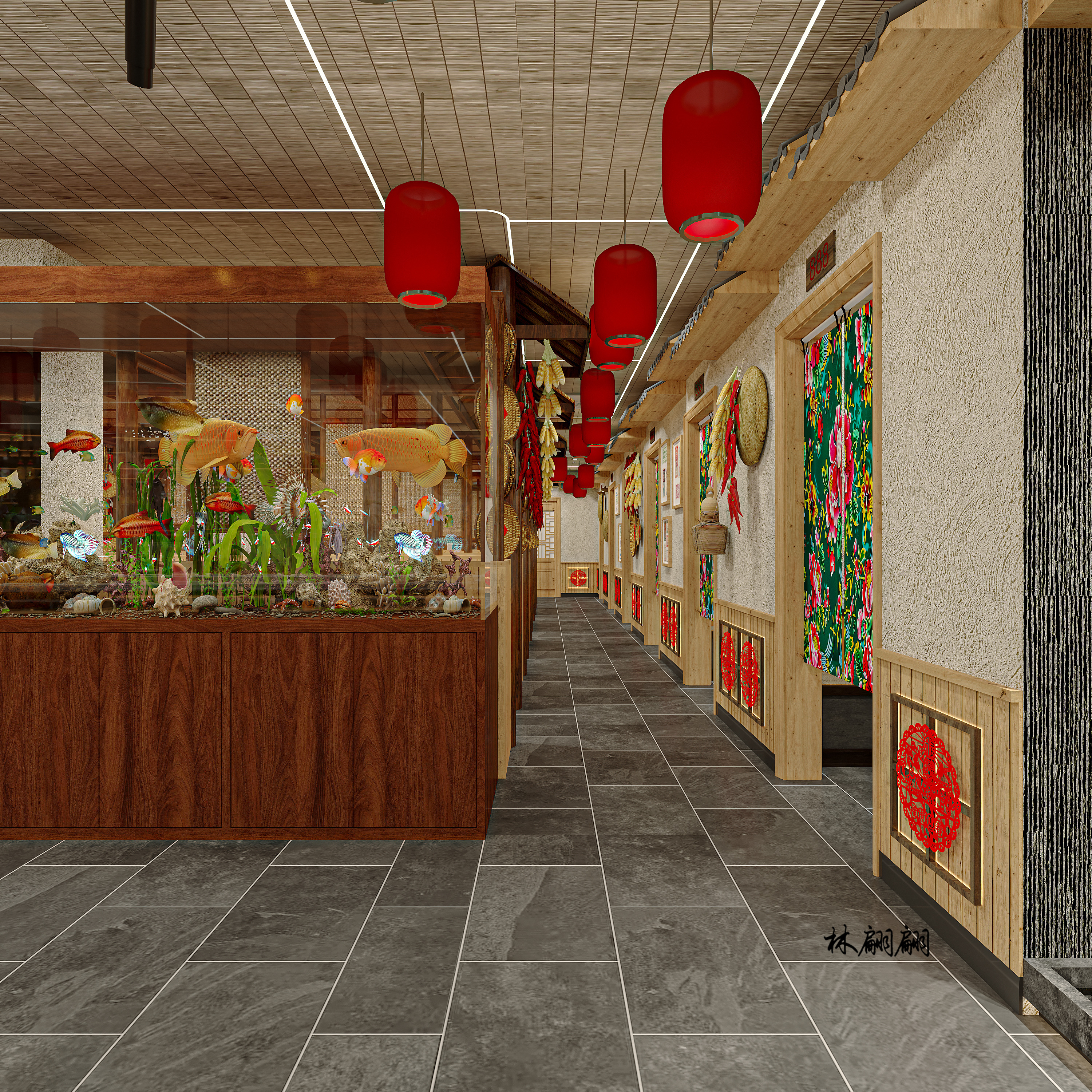 餐饮空间 东北铁锅炖设计-3