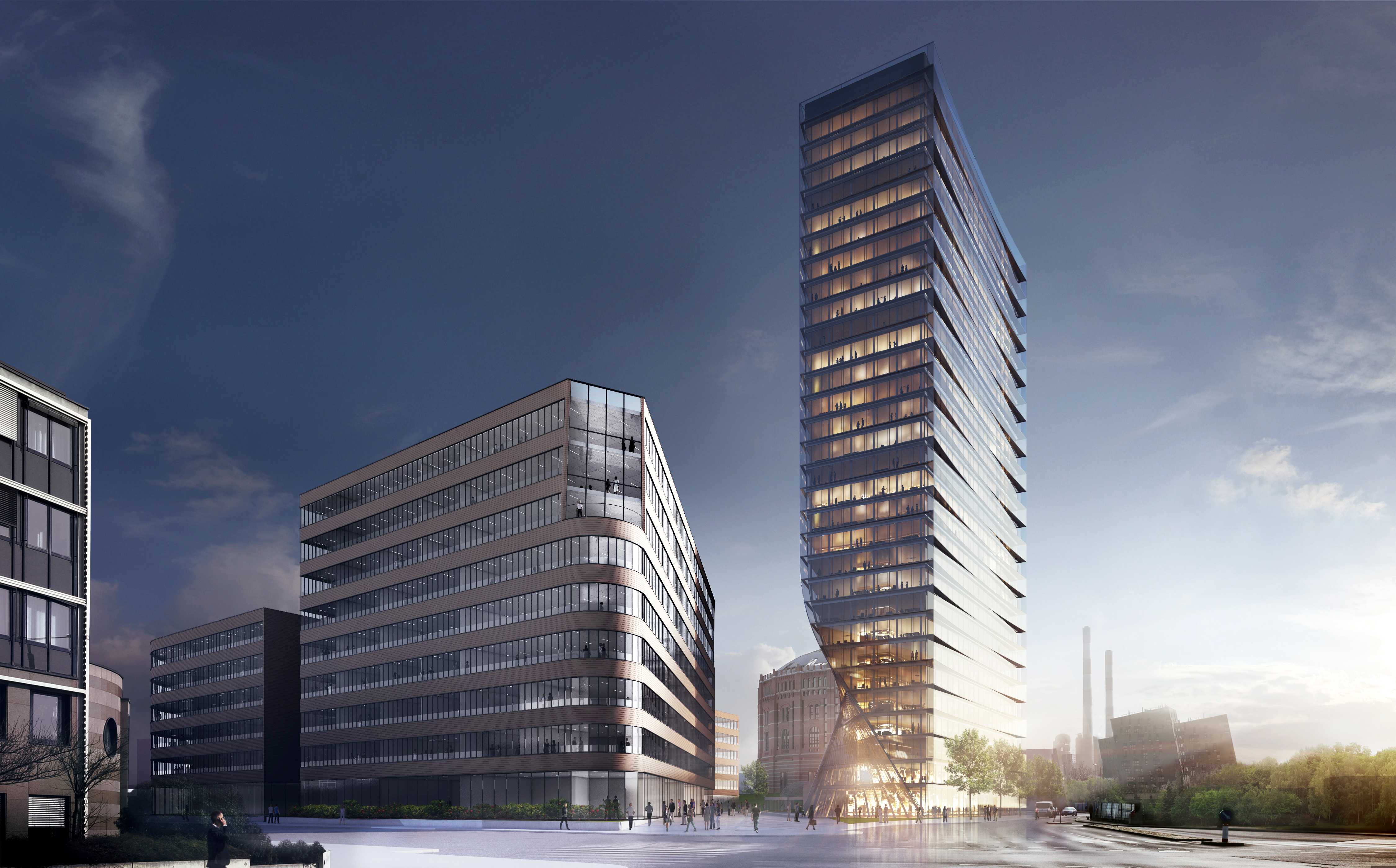 Pichler & Traupmann Architekten ZT GmbH 的"Gate 2 Tower"设计，打造和谐高层建筑与城市关系-6