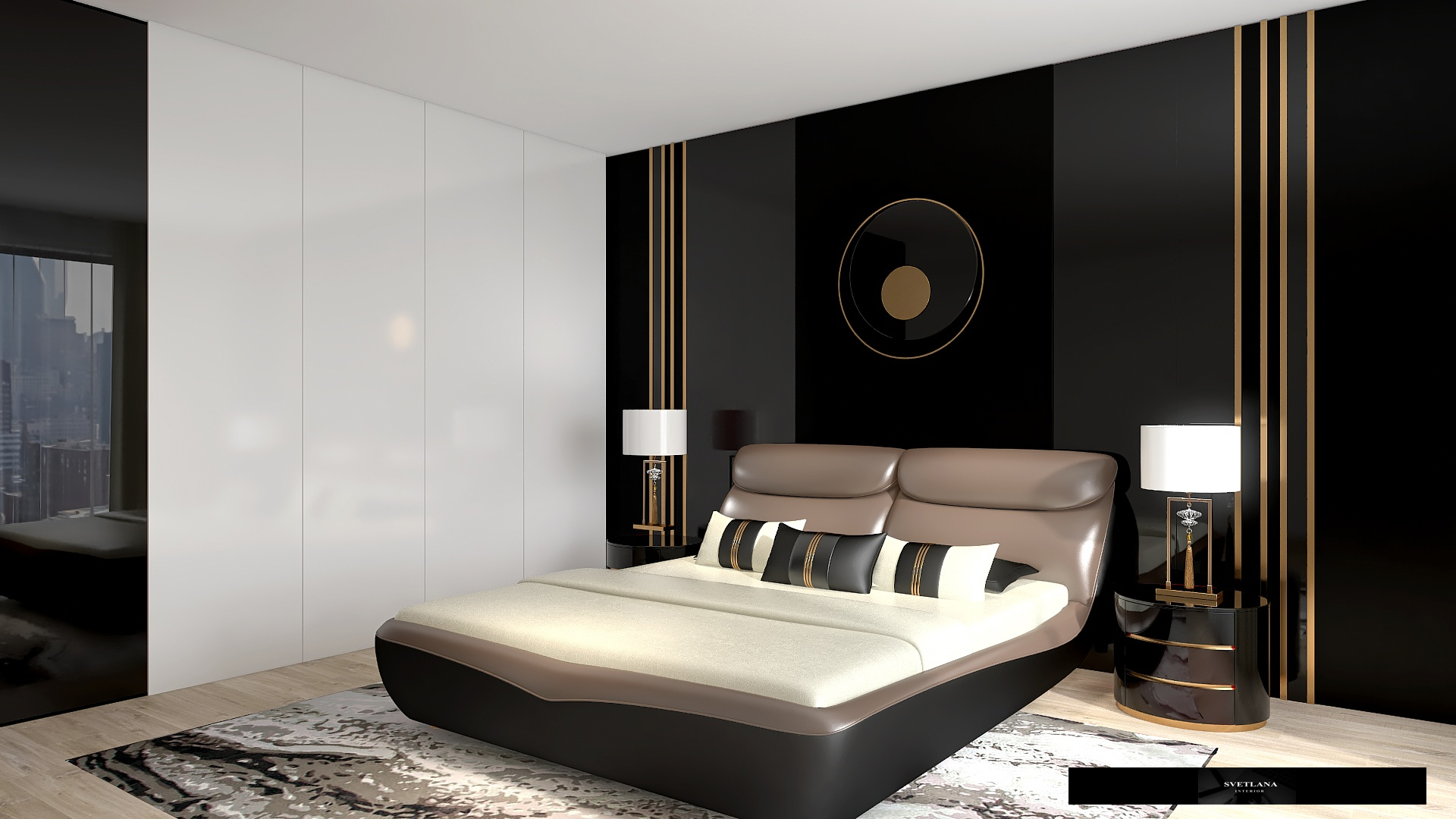 黑色金色阴谋丨Svetlana Interior-15