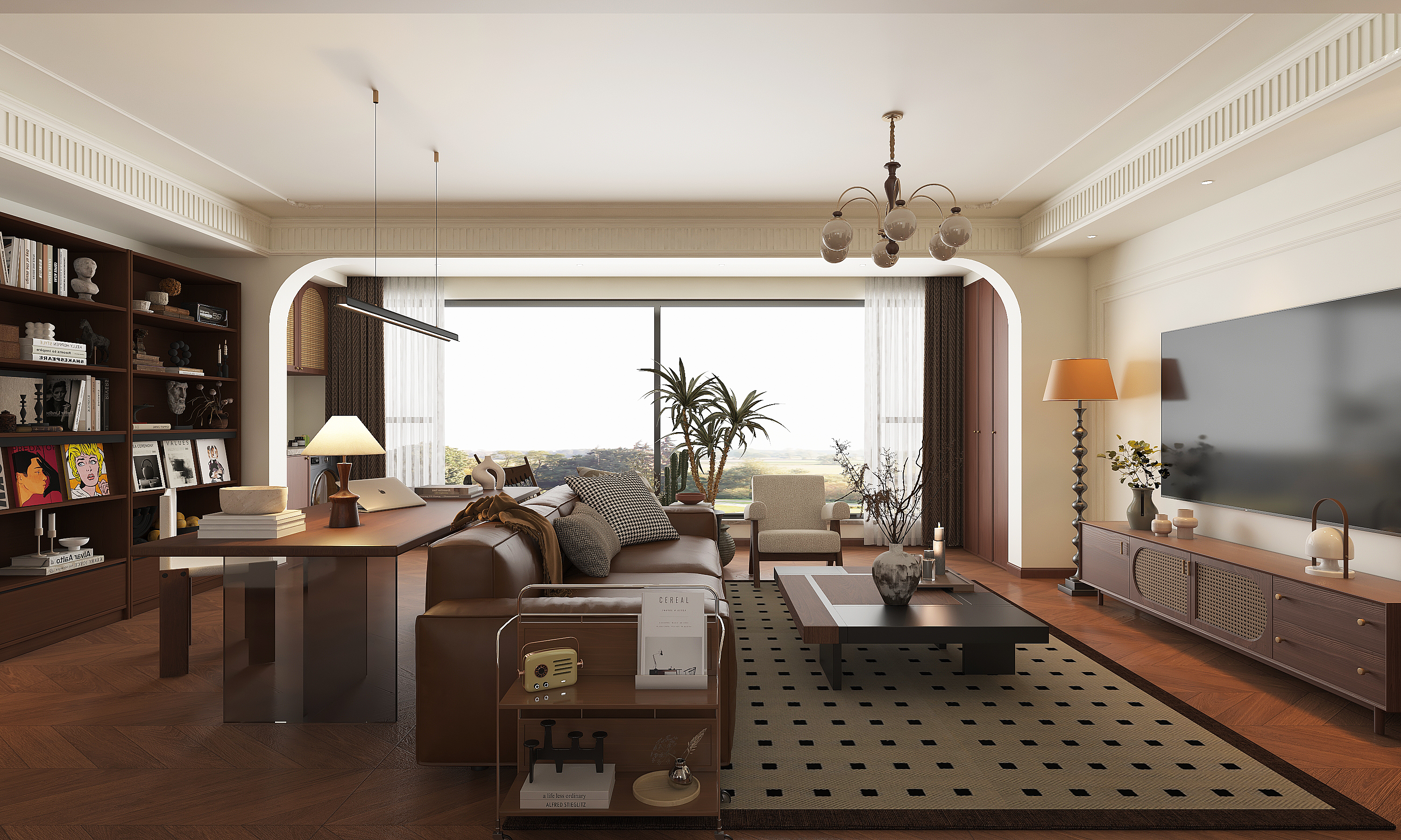 162㎡中古风三居室//美拉德配色美到心坎-7