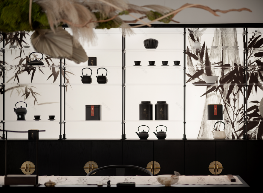 宁静深沉的东方美学私人国学会所丨吾疆设计-7