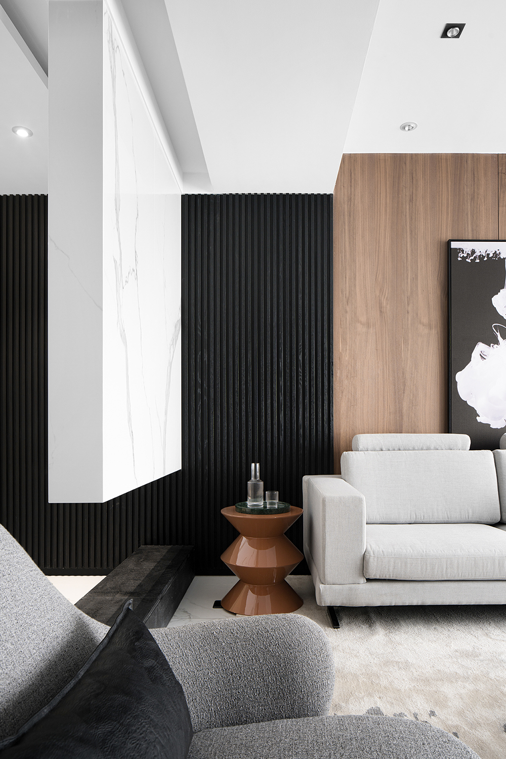 长沙 255㎡极简别墅，黑白灰演绎空间气质-23