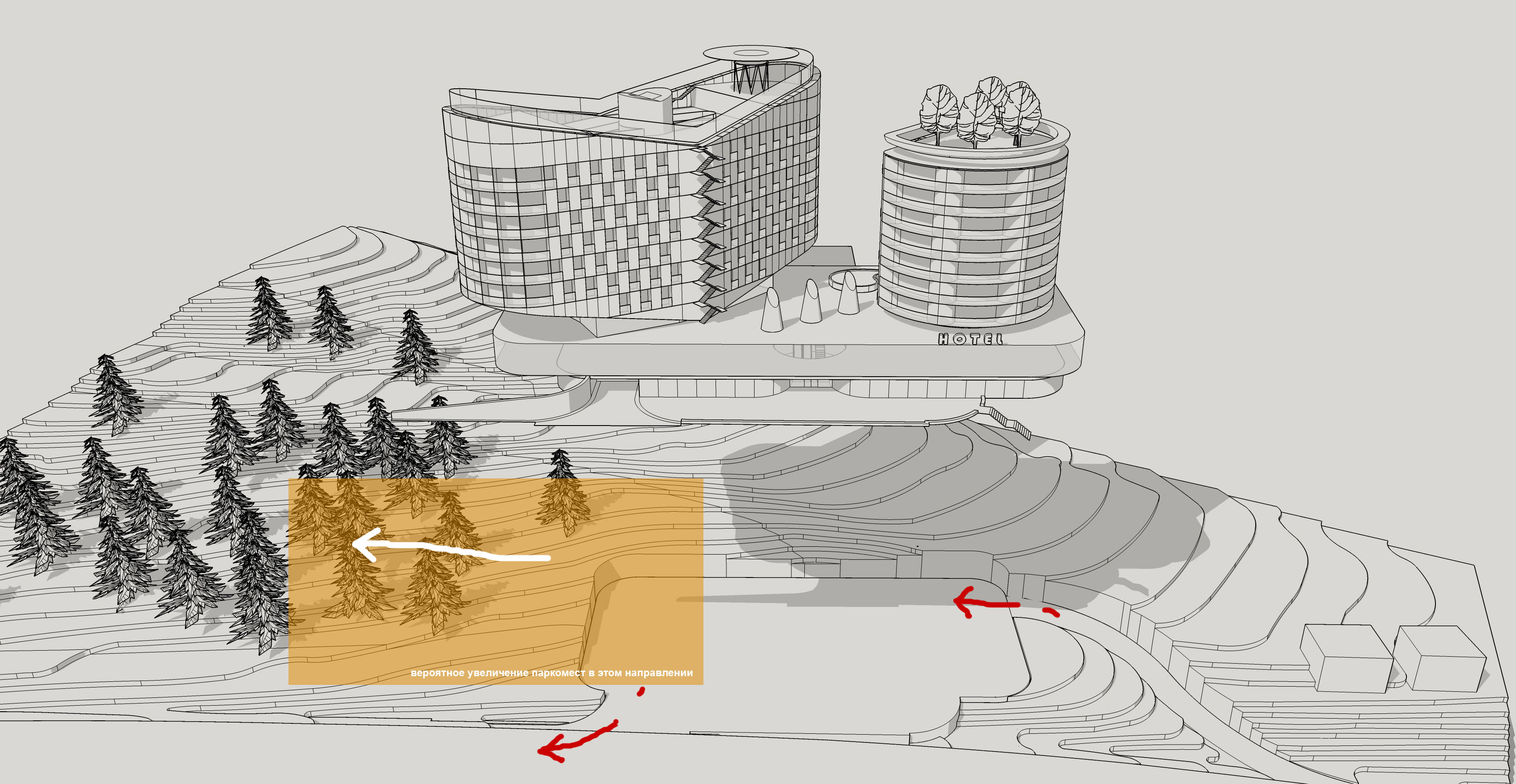 Гостиница. Эскизы.-15