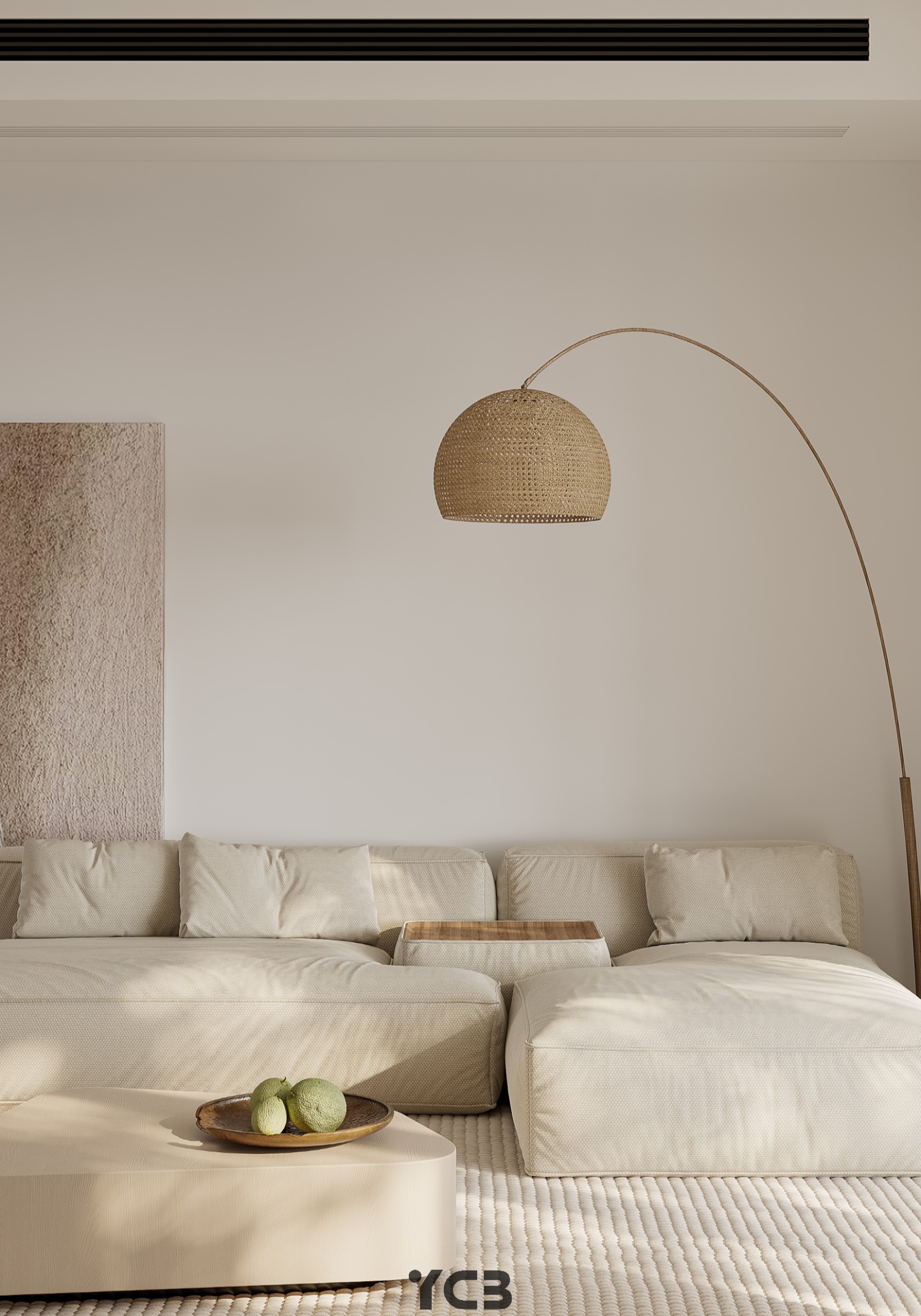 现代简约慢时光客厅空间丨几何建设-14