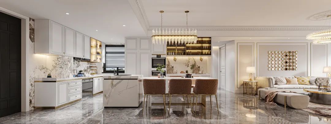 阅山湖·云著美式轻奢住宅设计丨介白设计工作室-16