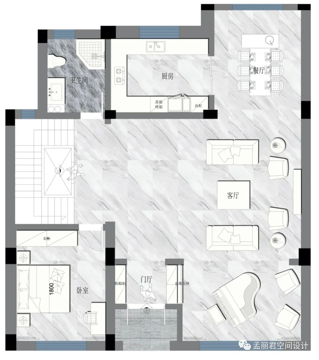 淄博绿城玫瑰园法式轻奢别墅设计丨中国淄博丨孟丽君空间设计-3