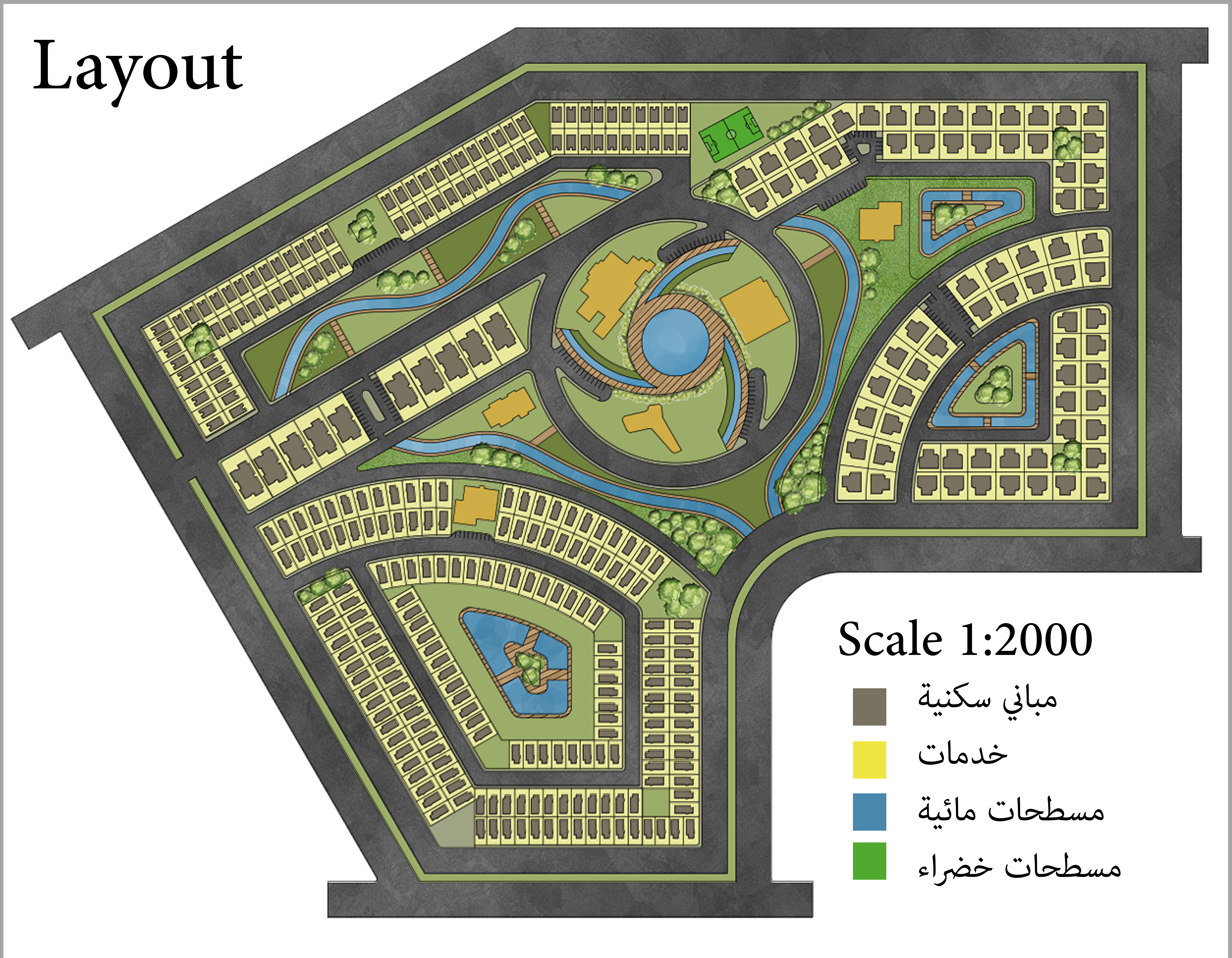 تصميم مجاورة سكنيه neighbourhood-2