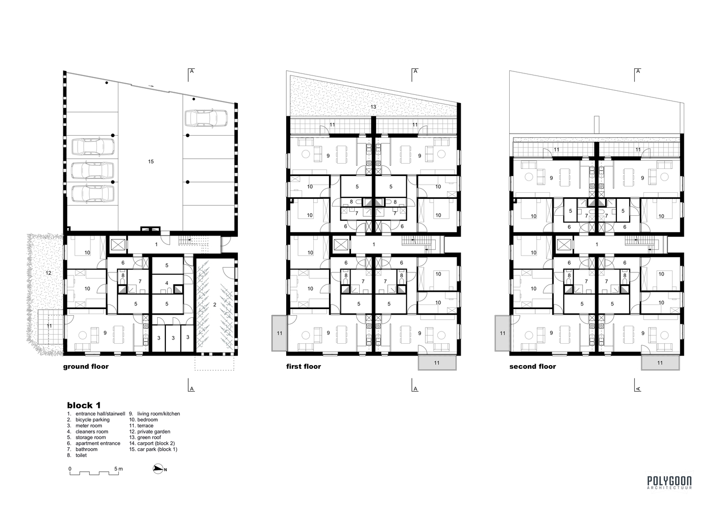 比利时社交和堆叠生活公寓丨多边形建筑-41