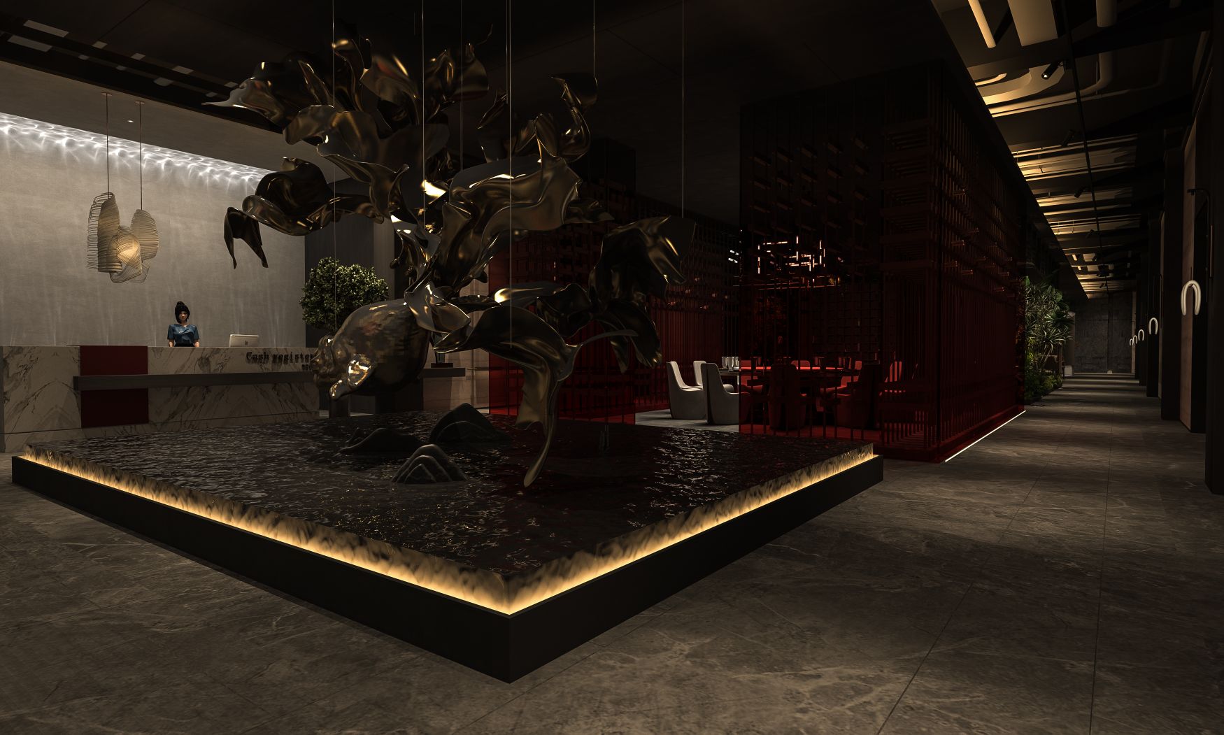 酒店-大厅效果图-4