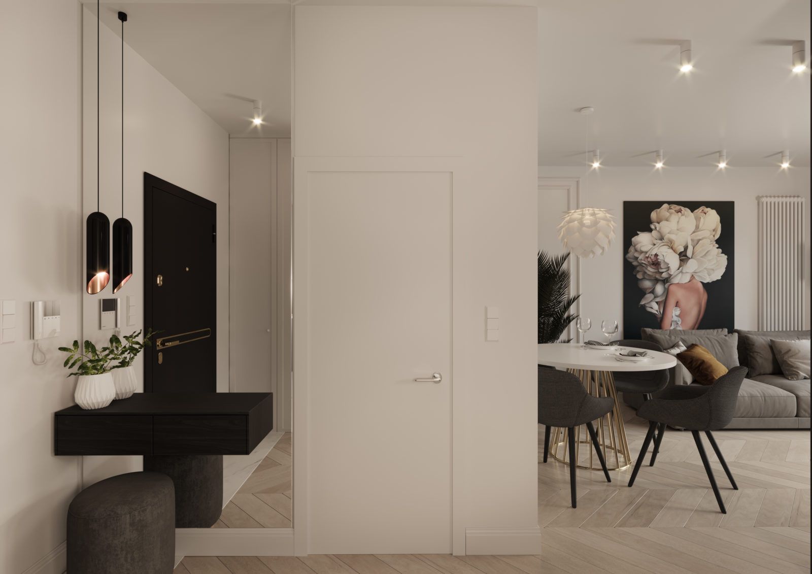 black and white  室内布置丨波兰华沙丨Katarzyna Piotrowska-36