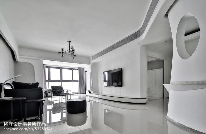 滨江一号4房现代简约装修案例-15