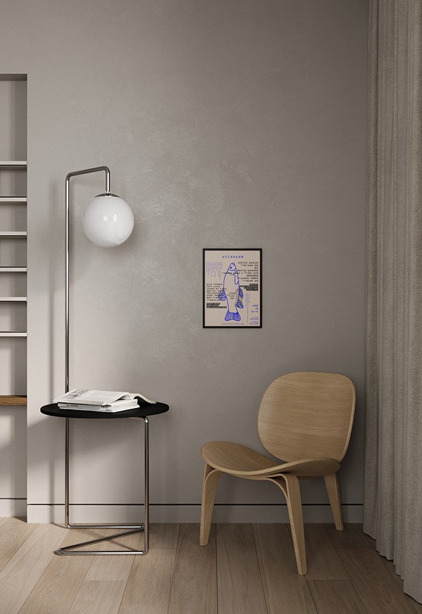 中性色系公寓设计  不一样的设计感-15