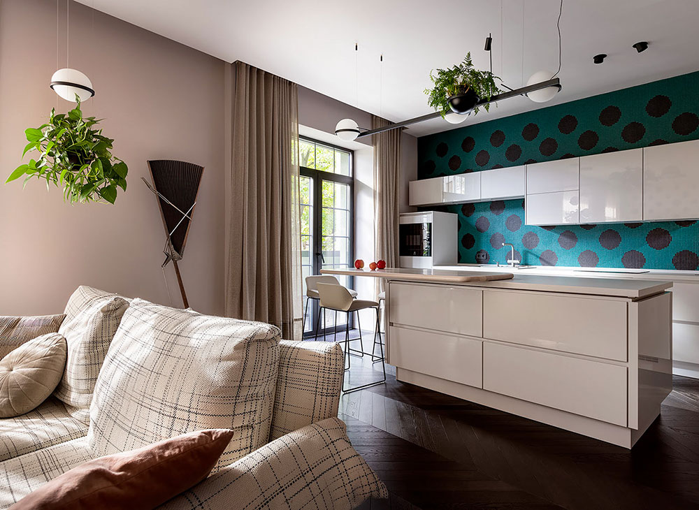 乌克兰 Dnipro 多彩波点公寓设计-9