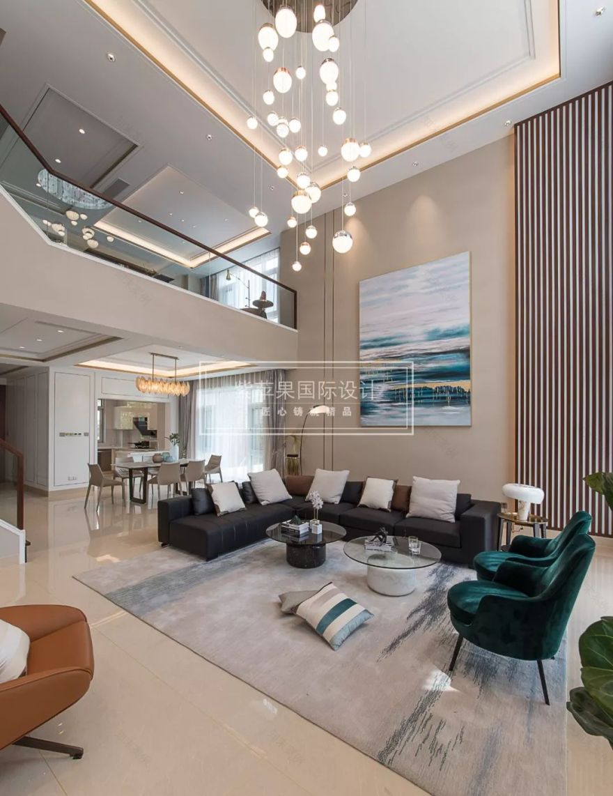 滇池 ONE 现代简约风美宅,绿色点缀清爽空间-25