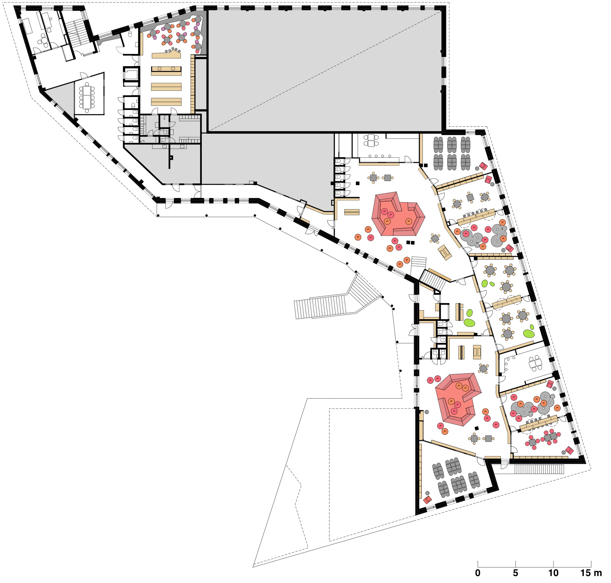 赫尔辛基 Kalasatama 学校与日托中心——现代教育建筑的典范-17