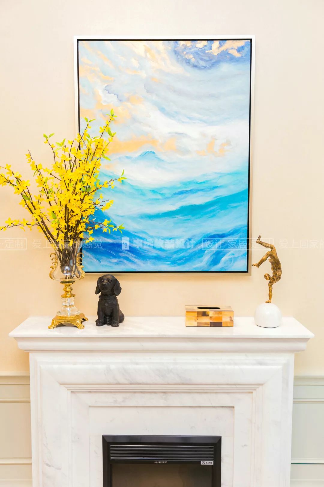 【申远软装百套实景案例】大华伊斐墅 300㎡ 现代轻奢-10