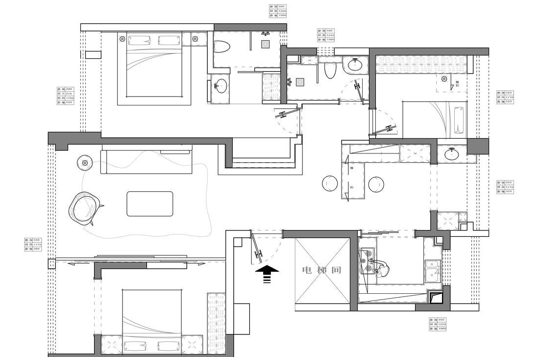 现代平层设计|壹宅设计-14