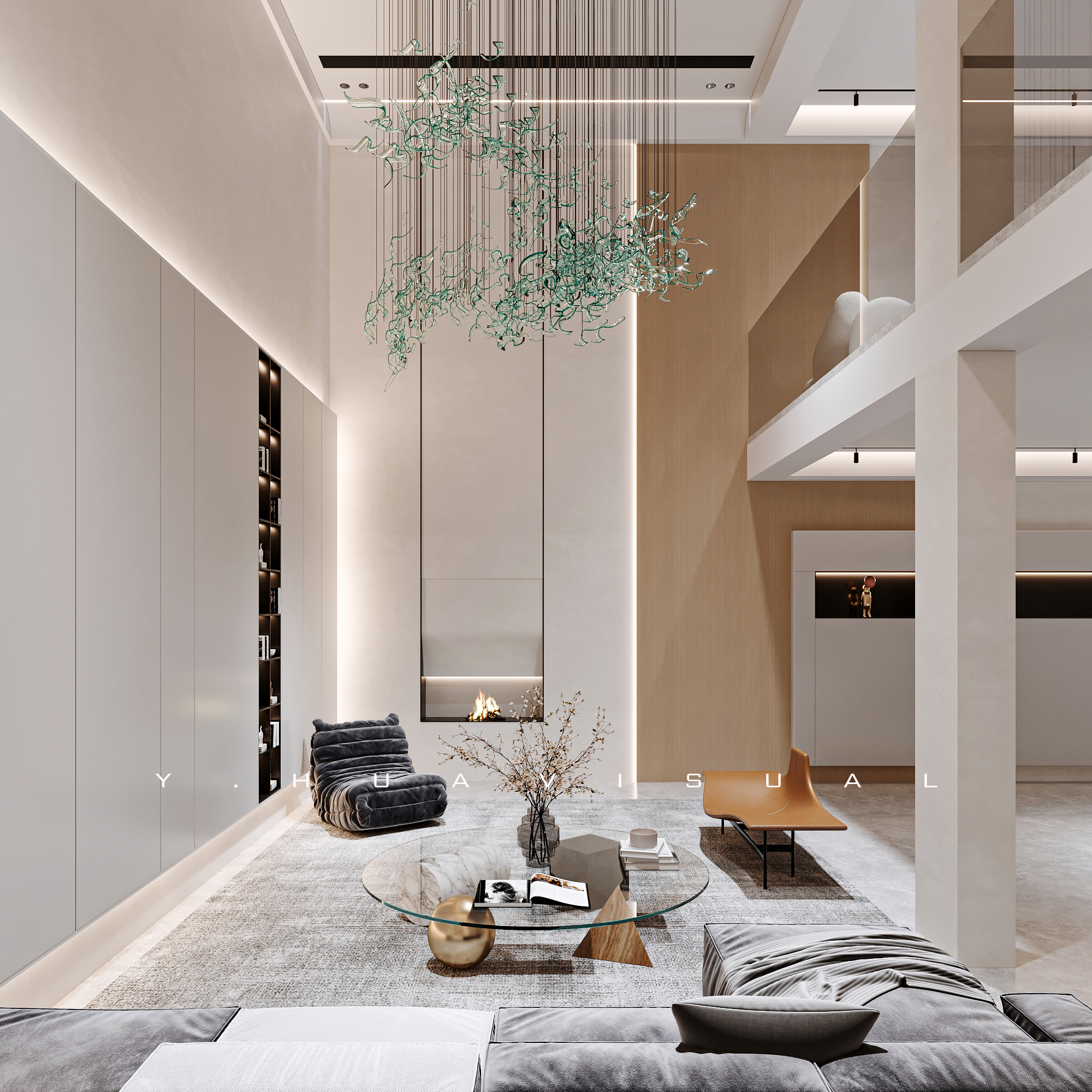 乙画视觉｜极简风格｜别墅表现-0