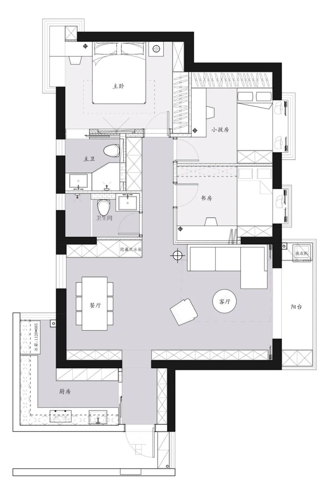 120㎡现代简约家，星级酒店般的舒适生活-183