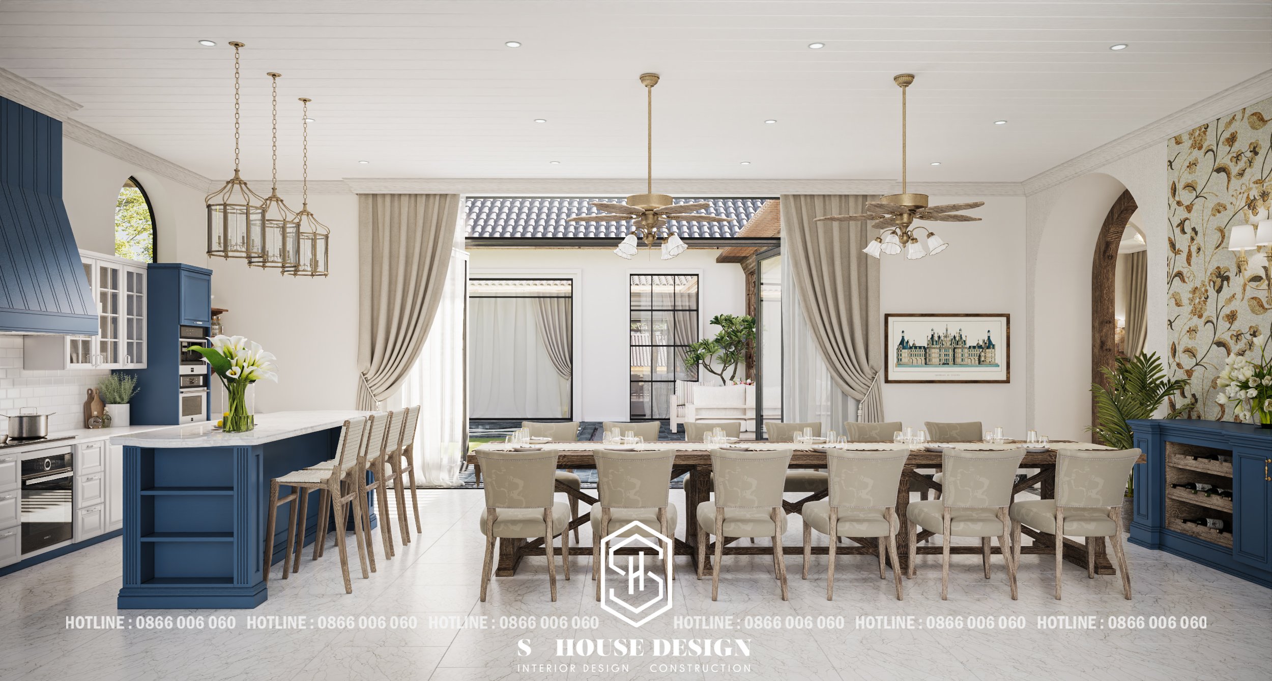 Interior design of Mediterranean garden villas-7