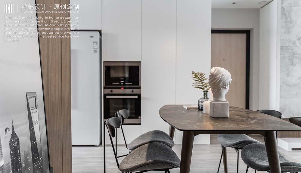 鸿鹄设计上海 100㎡现代轻工业风，温馨明亮空间解读-12