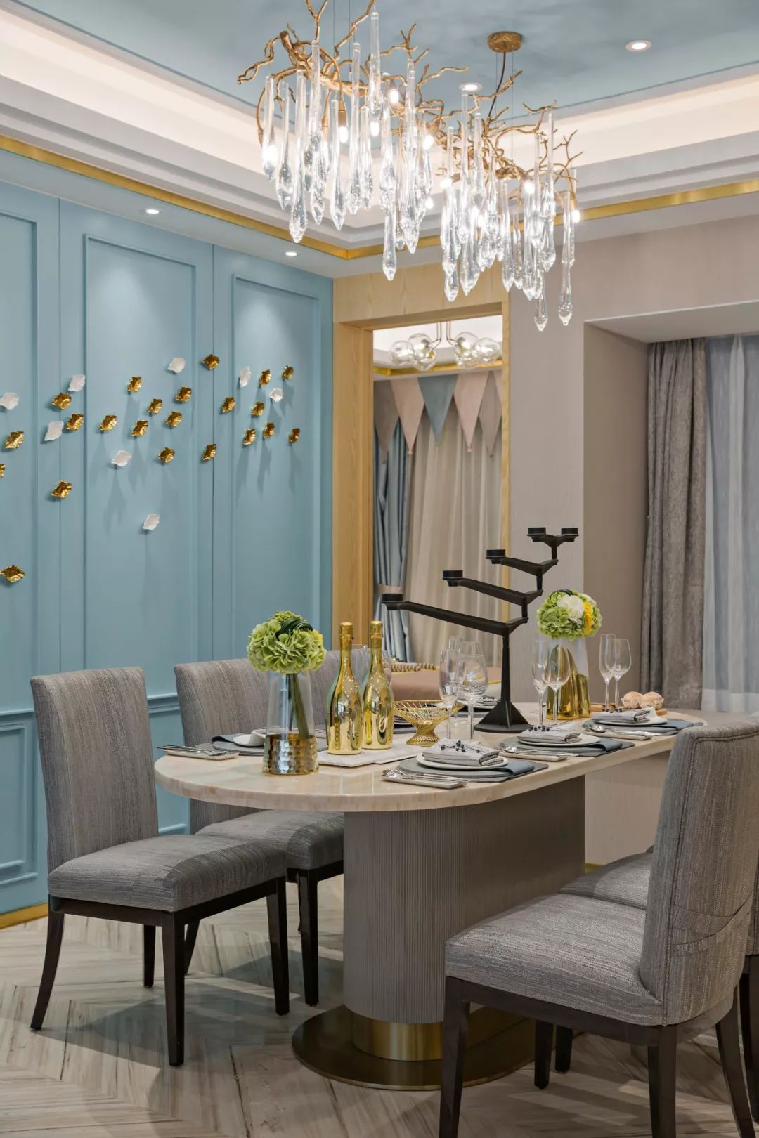 杭州合景泰富苍南样板间 | 蒂芙尼蓝演绎轻奢雅韵-104