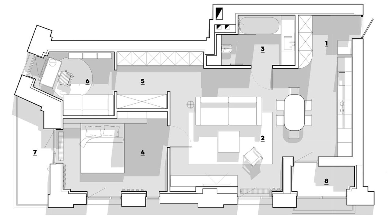 红绿撞色两室一厅丨Oleksandra Teslia-4
