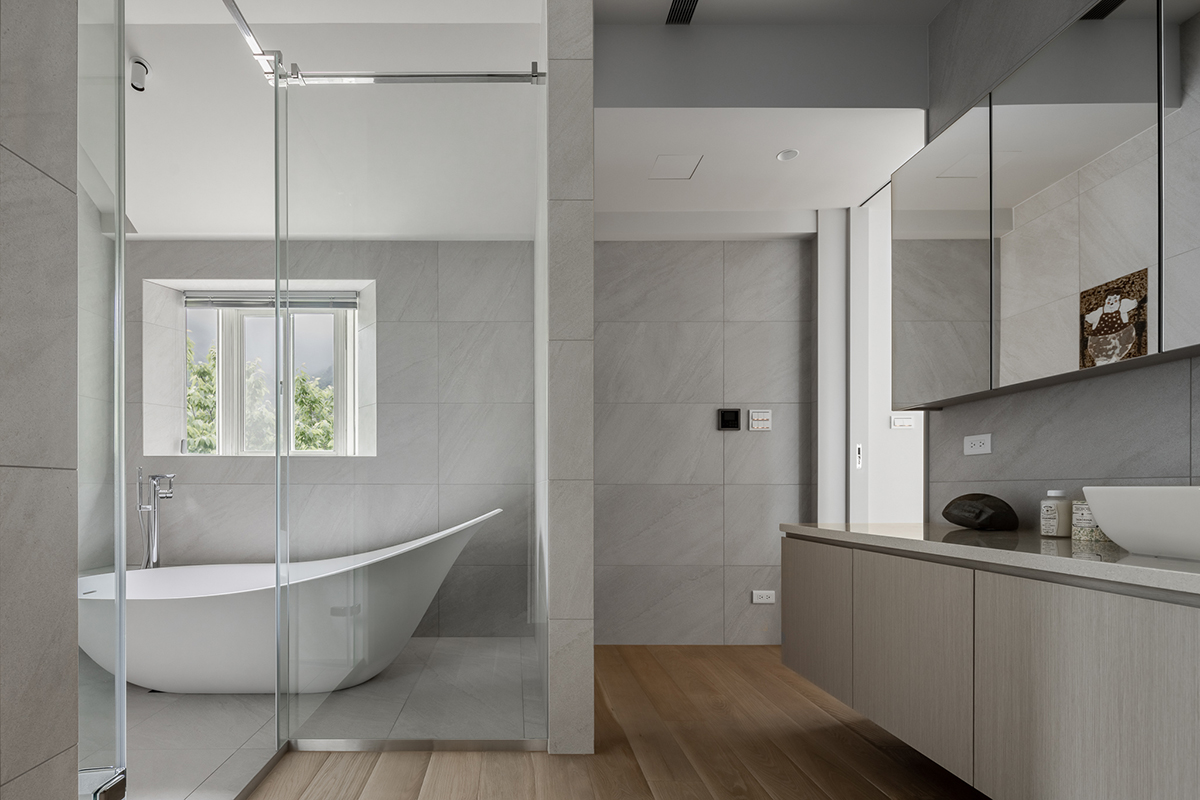 家装设计案例鉴赏——轻复古简约度假独栋别墅-22