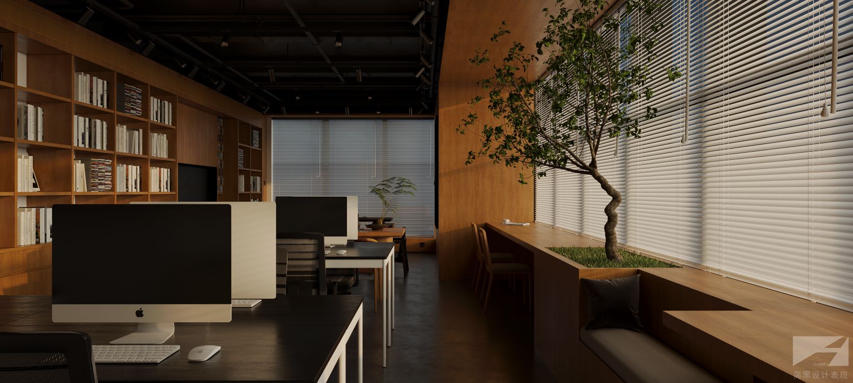 现代风格小型办公室-1